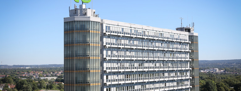 Luftaufnahme des Mathetowers
