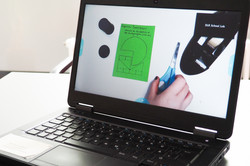 Die Bastelanleitung konnten die Teilnehmerinnen zuhause am Laptop verfolgen