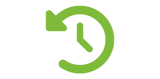 Icon: Clock turns to the left