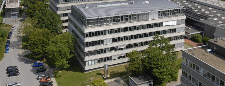 Luftaufnahme der Geschossbauten am Campus Süd