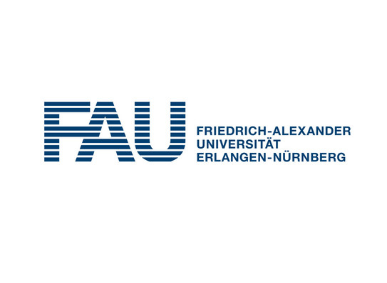 Das Logo zeigt auf weißem Hintergrund die blauen Buchstaben "FAU". 