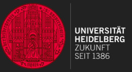 The logo shows the patron saint of the university, St Peter, with two kneeling knights
