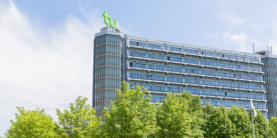 Mathetower behind trees
