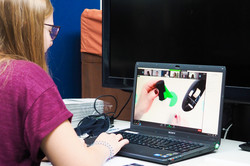Die Bastelanleitung konnten die Teilnehmerinnen zuhause am Laptop verfolgen