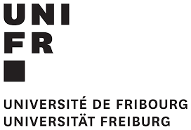 Auf weißem Hintergrund stehen die Buchstaben "UNI FR" und ein schwarzes Quadrat.