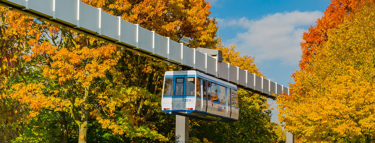 H-Bahn H-Bahn with trees in the background